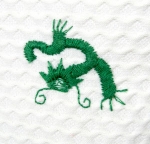 Country Club Chic Vintage 70s Green Dragon Dress 04.jpg