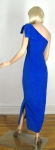 Vampy Vintage 60s Electric Blue One Shoulder Dress 05.jpg