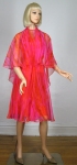 Fiery Flame Pink Jack Bryan Vintage 60s Halter Dress 04.jpg