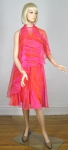 Fiery Flame Pink Jack Bryan Vintage 60s Halter Dress 06.jpg