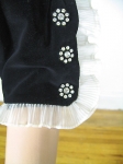 Curve Hugging Toni Todd Vintage 50s Velvet Full Skirt Dress 05.jpg