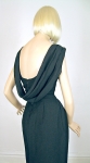 One Shoulder Asymmetrical Vintage 60s Draped Black Gown 04.jpg