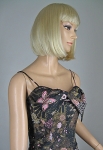 Pink Glitter Vintage 50s Asian Fans & Butterflies Party Dress
