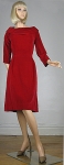 Lush Vintage 50s/60s Red Velvet Party Dress