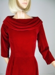 Lush Vintage 50s/60s Red Velvet Party Dress 03.jpg