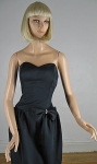 Satin Vintage 80s Black Strapless Party Dress 02.jpg