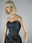 Satin Vintage 80s Black Strapless Party Dress 03.jpg