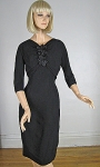 Beautiful Vintage 60s Crepe Dress with Bows on Bodice 04.jpg