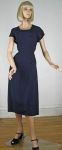 Chic Vintage 50s Navy Crepe Dress with Lace & Rhinestone Bolero 04.jpg