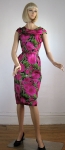 Amazing Rose Print Silk Cocktail Dress and Matching Coat 02.jpg