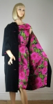Amazing Rose Print Silk Cocktail Dress and Matching Coat 04.jpg