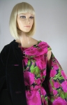 Amazing Rose Print Silk Cocktail Dress and Matching Coat 05.jpg
