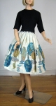 Graphic Novelty Print Vintage 60s Full Skirt  2.jpg