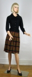 Geometric Plaid Vintage 60s Wool Pleated Skirt 03.jpg