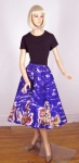 Rare Vintage 50s Mexican Silk Circle Skirt w/Pigs! 02.jpg