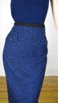 Best Vintage 60s Blue Black Pencil Skirt  02.jpg