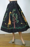 Comical Vintage 50s Giraffe Print Novelty Print Skirt 02.jpg
