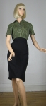 Pinstripe Vintage 50s Rhinestone Button Blouse 04.jpg