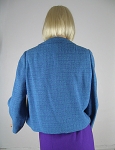 Chic Teal Tweed Vintage 60s Boxy Jacket 03.jpg