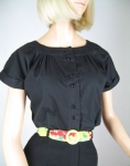 Perfect Black Vintage 60s Cotton Blouse 04.jpg