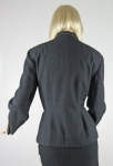 Dark Charcoal Vintage 50s Cute Bow Detailed Jacket 04.jpg