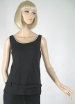 Rhinestone Trim Vintage 60s Wool Tank Top