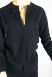 Angora Beaded Vintage 60s Black Cardigan Sweater 2.jpg