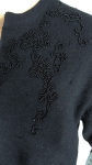 Angora Beaded Vintage 60s Black Cardigan Sweater 3.jpg