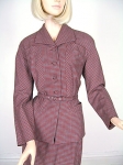 Chic Vintage 50s Belted Structured Plaid Suit 03.jpg