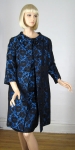 Stuning Midnight Blue Vintage 60s Brocade Dress and Coat 02.jpg