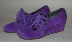 Deep Purple Vintage 70s Wedge Lace-Up Shoes 2.jpg