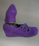 Deep Purple Vintage 70s Wedge Lace-Up Shoes 3.jpg