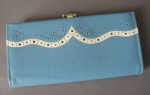 Baby Blue Vintage 60s Buxton Leather Wallet
