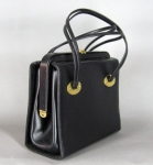 Cute Boxy Vintage 60s Black Handbag