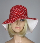 Red Vintage 70s Anchor Novelty Print Hat