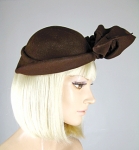 Very Sculptural Vintage 40/50s Brown Hat 05.jpg