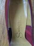 Shiny Cherry Red 60s Red Cross Low Heel Pumps 04.jpg