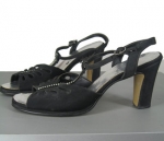 Strappy Black Vintage 70s Sandals With Rhinestones 02.jpg