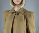 Sublime Vintage 40s Camel Colored Wool Swing Coat 06.jpg