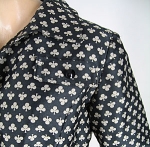 Cute Vintage 70s Abe Schrader Novelty Club Print Woven Coat 03.jpg