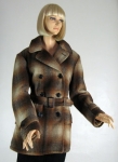 Ombre Plaid Vintage 50s Hercules Coat