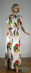 Stunning Pansy Print Vintage 40s Dressing Gown